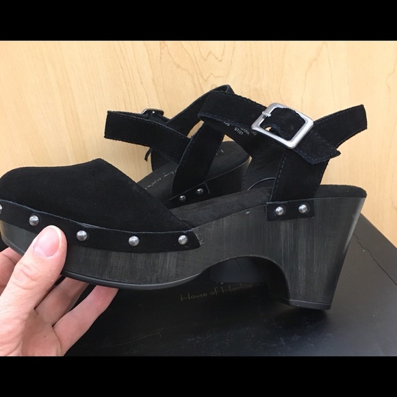 NEW  Arrival 🖤 House of Harlow 1960 Black Clogs cw - Picture 4 of 8